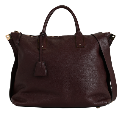 Alice Zipped Tote, &pound;250, Handbags, Burgundy, Leather, Front view